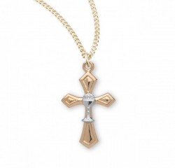 First Communion Cross Pendant with Chalice Centerpiece [REC0007]