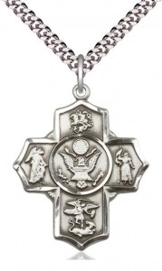Five Way Cross Army Necklace [BM1013]
