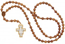 Franciscan Crown 7 Decade Wood Rosary - 10mm [RB3922]