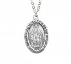 Girl's Youth Oval Miraculous Pendant [HM0735]