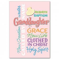Granddaughter Baptism Greeting Card [PRH004]