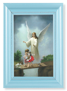 Guardian Angel Protecting Children 4x6 Print Pearlized Frame [HFA5425]
