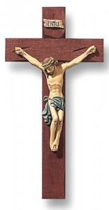 Hand Painted Tomaso Roma Crucifix - 8 inch [CRX03018]