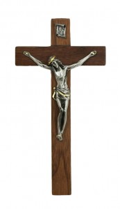 Hardwood Crucifix with Two-Tone Corpus 7 Inch [CRX4438]