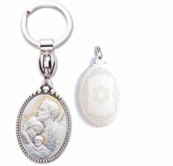 Holy Family Sterling Silver Keyring [AU1043]