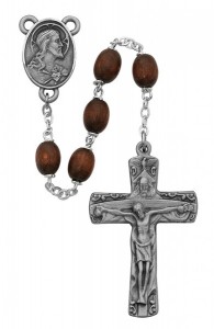 Holy Trinity Brown Bead Rosary [MVRB1141]