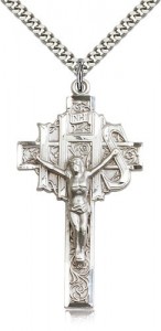 Men's Large IHS Crucifix Pendant [CM2111]