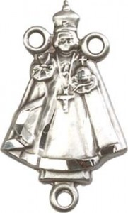 Infant Figure Sterling Silver Rosary Centerpiece [BLCR0163]
