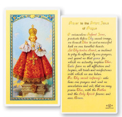 Infant of Prague Laminated Prayer Card [HPR107]