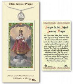 Infant of Prague Medal in Pewter with Prayer Card [BLPCP055]