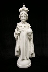 Infant of Prague Statue White Marble Composite - 44 inch [VIC4076W]