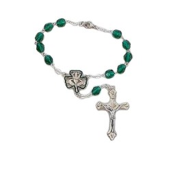 Irish Auto Rosary with Claddagh and Clover Centerpiece [AU0027]
