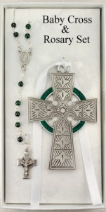 Irish Baby Cross with Baby Rosary Set [RBS016]