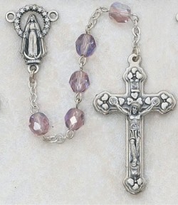 June Birthstone Rosary (Alexandrite) - Silver Oxidized [MVR042]