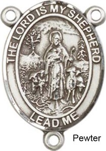Lord is My Shepherd Rosary Centerpiece Sterling Silver or Pewter [BLCR0284]