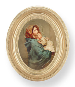Madonna of the Street Small 4.5 Inch Oval Framed Print [HFA4724]
