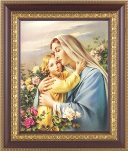Madonna and Child in the Garden 8x10 Framed Print Under Glass [HFP227]
