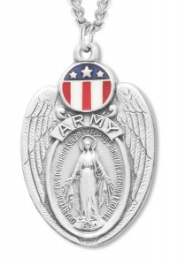 Mary Army Medal Sterling Silver [REM1012]