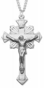 Men's Large Sunburst Crucifix Pendant [HM0765]