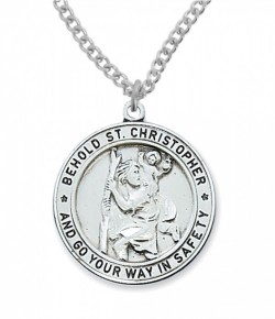 Men's Round St. Christopher Medal [MVM1017]
