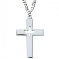Men's Cut-Out Holy Spirit Cross Necklace [MV1081]