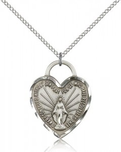 Women's Miraculous Heart Medal [BM0493]