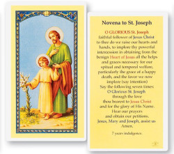 Novena To St. Joseph Laminated Prayer Card [HPR639]