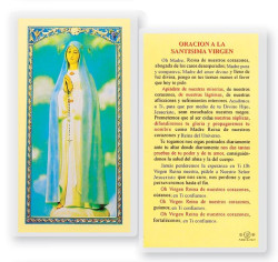 Oracion A La Santisima Virgen Laminated Spanish Prayer Card [HPRS881]