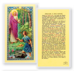 Oracion A San Rafel Laminated Spanish Prayer Card [HPRS526]