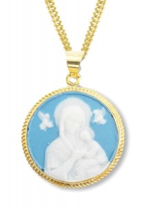 Our Lady of Perpetual Help Cameo Necklace [HMM3358]