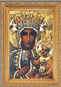 Our Lady of Czestochowa Antique Gold Framed Print [HFA0065]