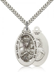 Men's Double-Sided Our Lady of Czestochowa Medal [BM0527]