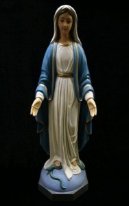Our Lady of Grace Statue Hand Painted Marble Composite - 32 inch [VIC9003]
