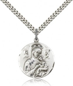 Round Our Lady of Perpetual Help Pendant [CM2209]