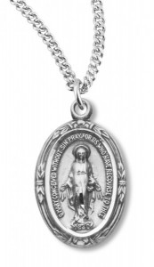 Petite Oval Miraculous Medal with 18“ Chain [HM0768]