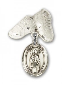 Pin Badge with St. Ronan Charm and Baby Boots Pin [BLBP2076]