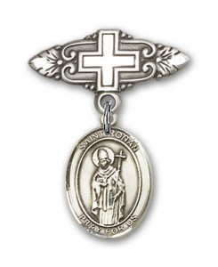 Pin Badge with St. Ronan Charm and Badge Pin with Cross [BLBP2071]