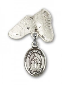 Pin Badge with St. Sophia Charm and Baby Boots Pin [BLBP1203]