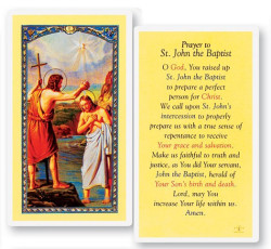 Prayer To St. John The Baptist Laminated Prayer Card [HPR964]