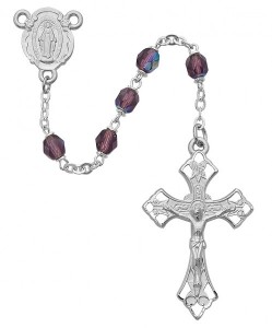 Purple Aurora Glass Rosary [MVRB1108]