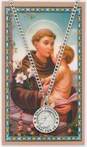 Round St. Anthony Medal with Prayer Card [PC0092]