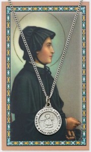 Round St. Elizabeth Ann Seton Medal with Prayer Card [PC0042]