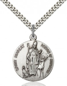 Round St. Hubert of Liege Patron of Hunting Medal [BM0729]
