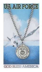 Round St. Michael Air Force Medal with Prayer Card [PC0067]