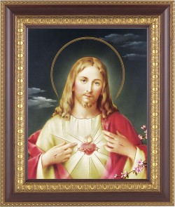 Sacred Heart of Jesus 8x10 Framed Print Under Glass [HFP106]