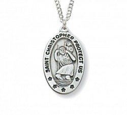 Women's Small Oval St. Christopher Medal [CM0600]