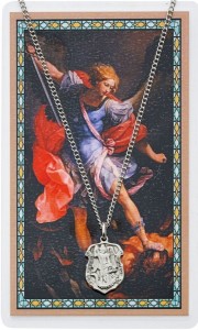 Small St. Michael Prayer Shield Prayer Card [PCMV003]