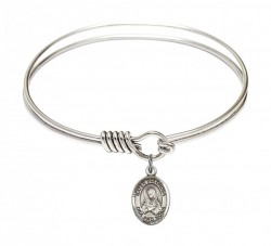 Smooth Bangle Bracelet with a Mater Dolorosa Charm [BRS9290]