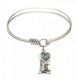 Smooth Bangle Bracelet with a Miraculous Charm [BRS5901]
