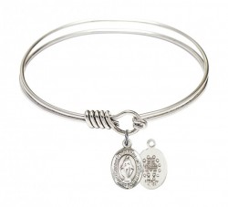 Smooth Bangle Bracelet with a Miraculous Charm [BRS9078]
